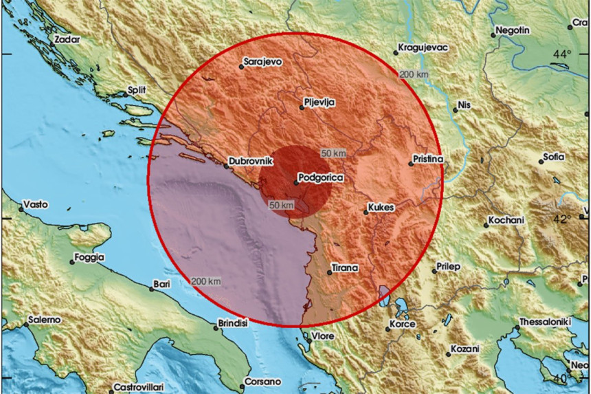 Земљотрес у Црној Гори; тресло се код Даниловграда