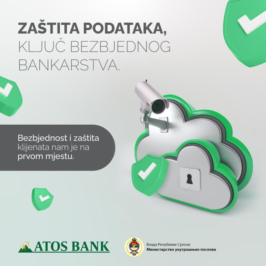 Атос банк и МУП РС представили први видео у низу на тему безбједности клијената!