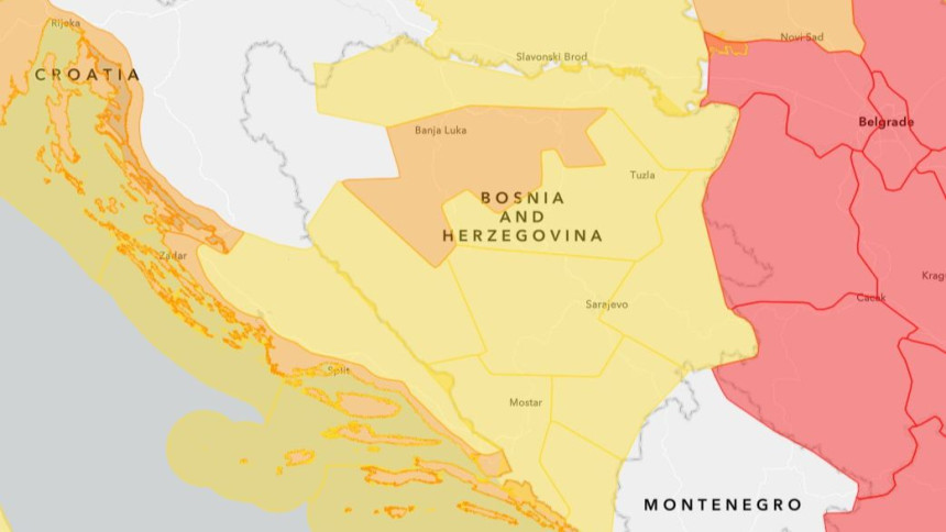 Upozorenja za brojne regije u BiH zbog jakih pljuskova