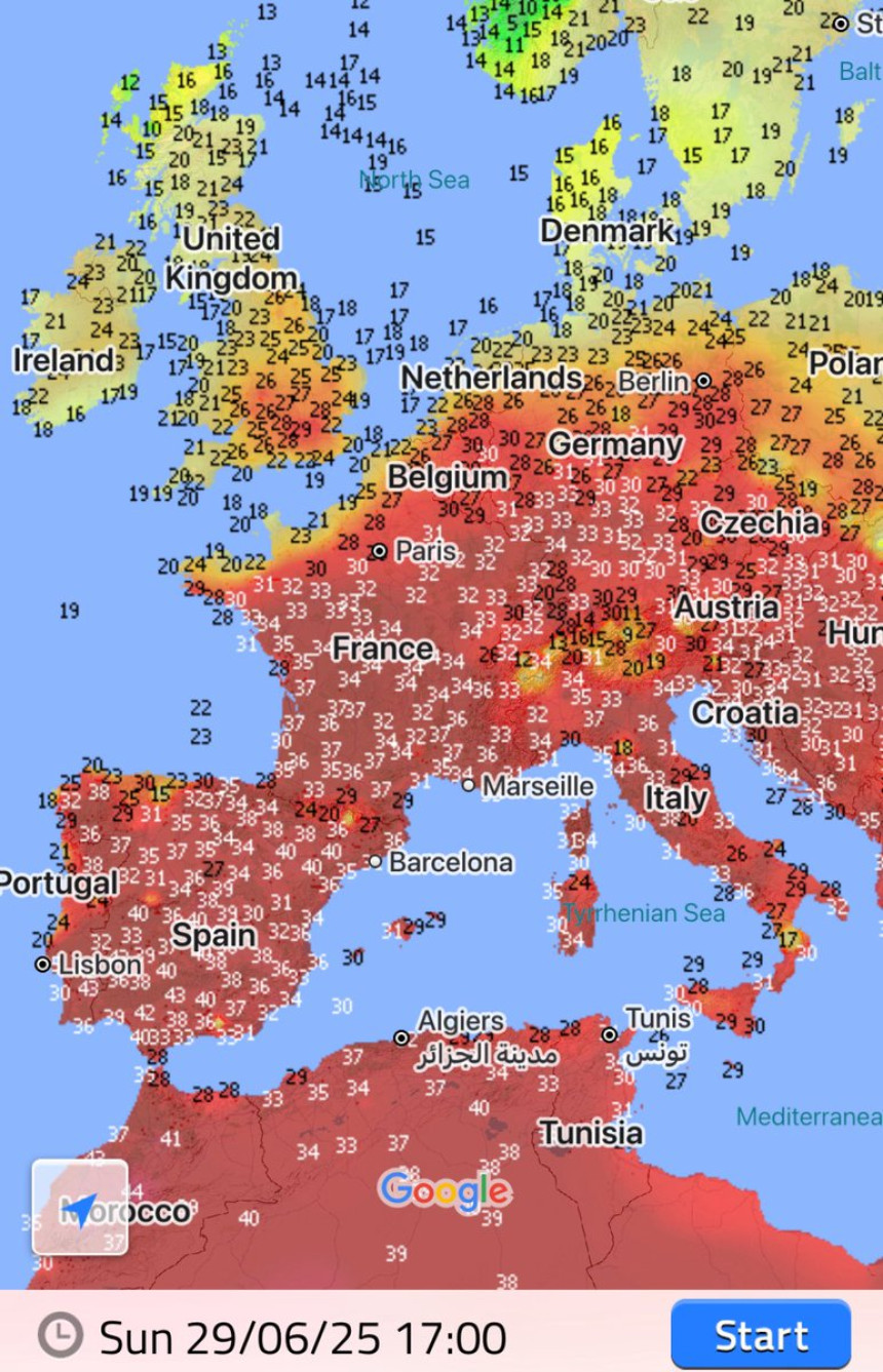 Oboreni rekordi u Evropi: 46 stepeni u više zemalja