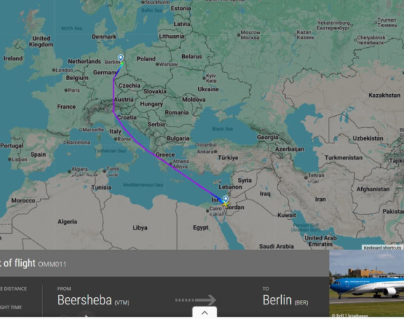 Avion izraelske vlade se sklonio u Njemačku