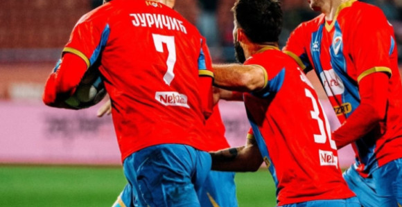 Slavlje u svlačionici Borca nakon pobjede u Sarajevu