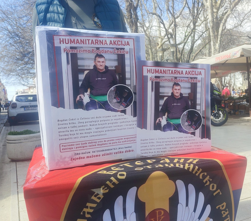 Trebinje: Prikupljanje pomoći za Bogdana Čekića iz Čelinca