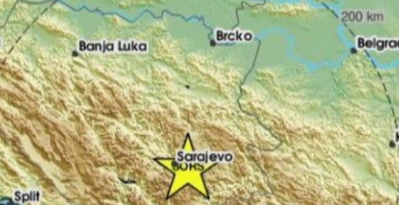 Zemljotres jačine 3 stepena pogodio područje Sarajeva