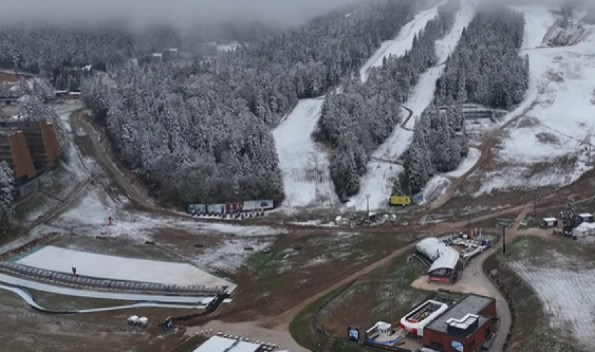 Пад температуре донио првомајски снијег на Бјелашницу