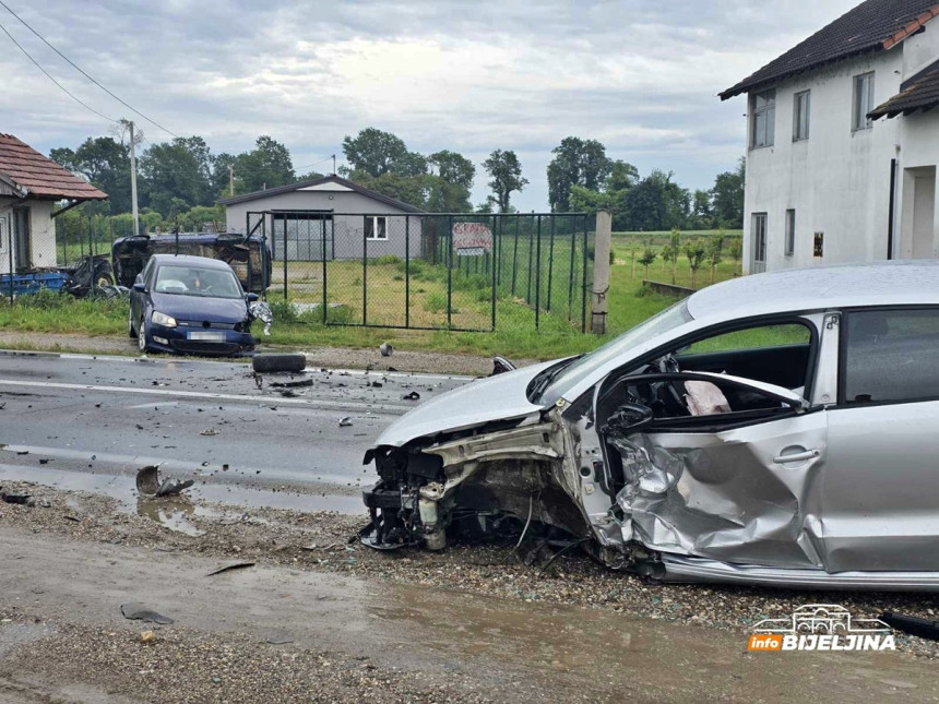 Saobraćajna nezgoda u Dvorovima kod Bijeljine (FOTO)