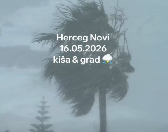 Nevrijeme pogodilo Herceg Novi i Podgoricu (VIDEO)