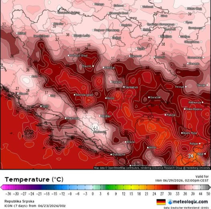 Stižu vreline: BiH, Slovenija i Hrvatska pod upozorenjima