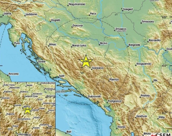 Zatreslo se tlo: Jak zemljotres pogodio područje BiH