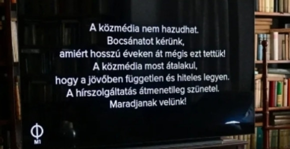 Mađarski javni servis obustavio informativni program uz poruku na ekranu: "Izvinite što smo lagali"