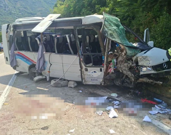 Jedna osoba poginula, 17 povrijeđeno na putu Kotor - Nikšić