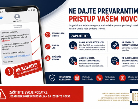 Banke: Ako dobijete ovu poruku, ne odgovarajte
