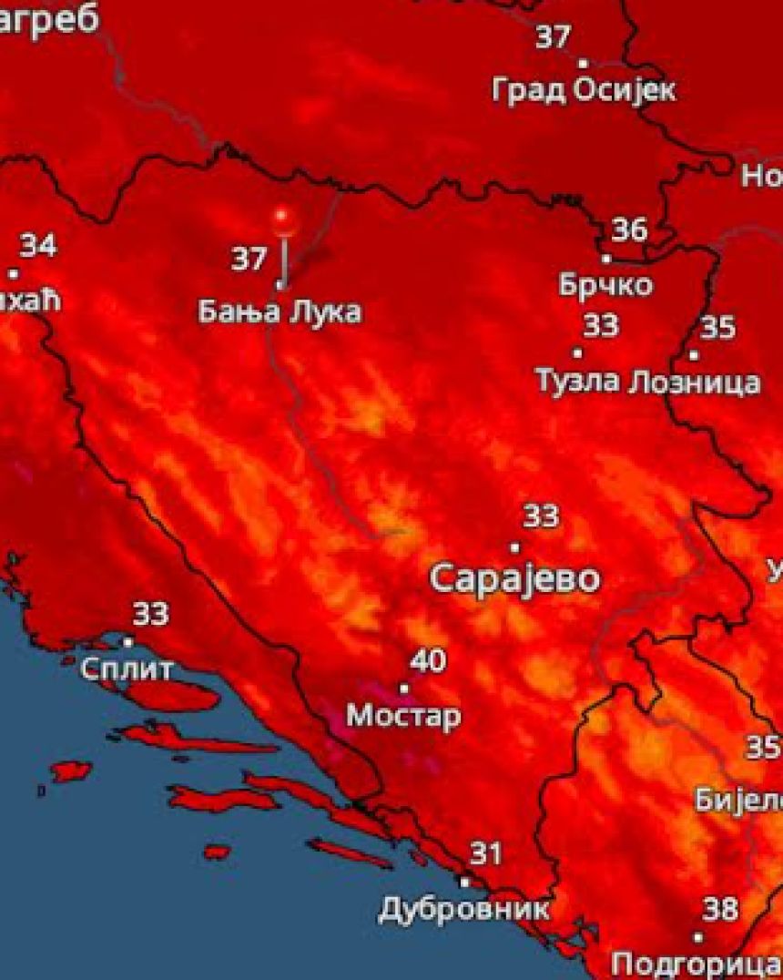 Srpsku zahvatio toplotni talas, 41 stepen izmjeren