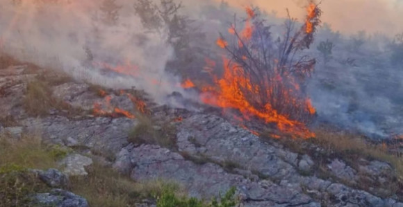 Požar odbijen od kuća u selu Slivlja kod Gacka