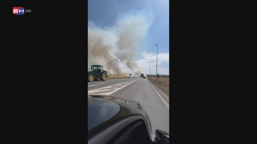 Ponovo požar uz obilaznicu oko Bijeljine (VIDEO)