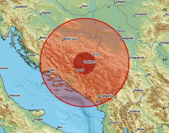 Registrovana tri manja zemljotresa tokom noći u BiH