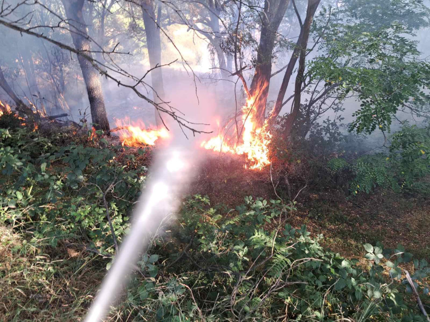 Požar u blizini Zvornika i dalje gase vatrogasci