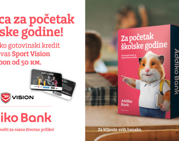 Samo s ličnom kartom Addiko kredit i Sport Vision bon od 50 KM