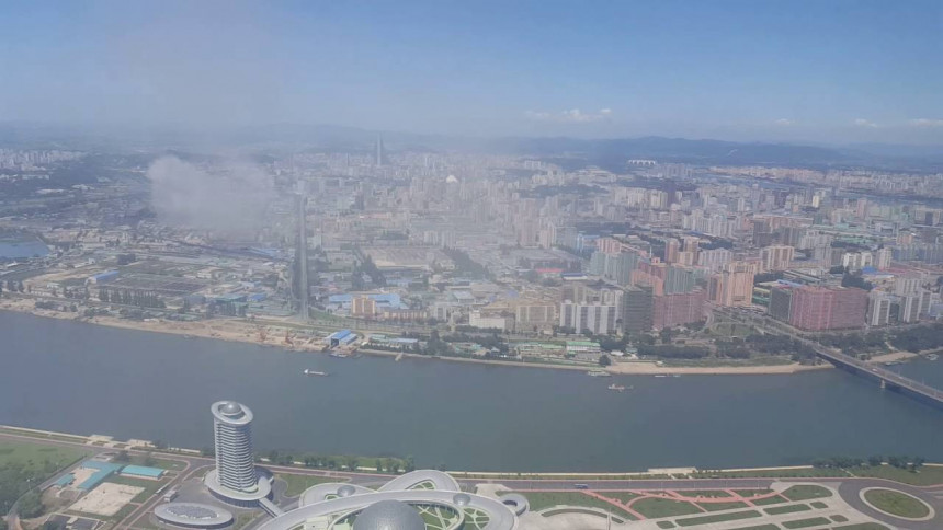 Snimak: Let iznad Pjongjanga