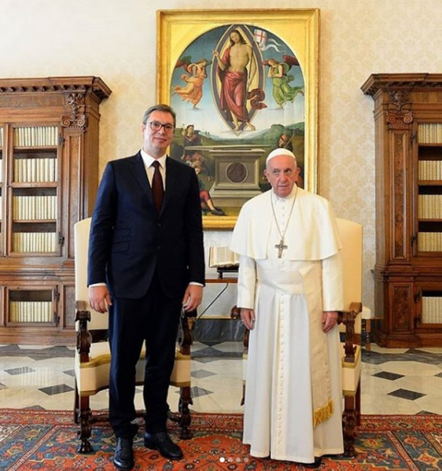 Vučić sa papom o saradnji Srbije i Vatikana