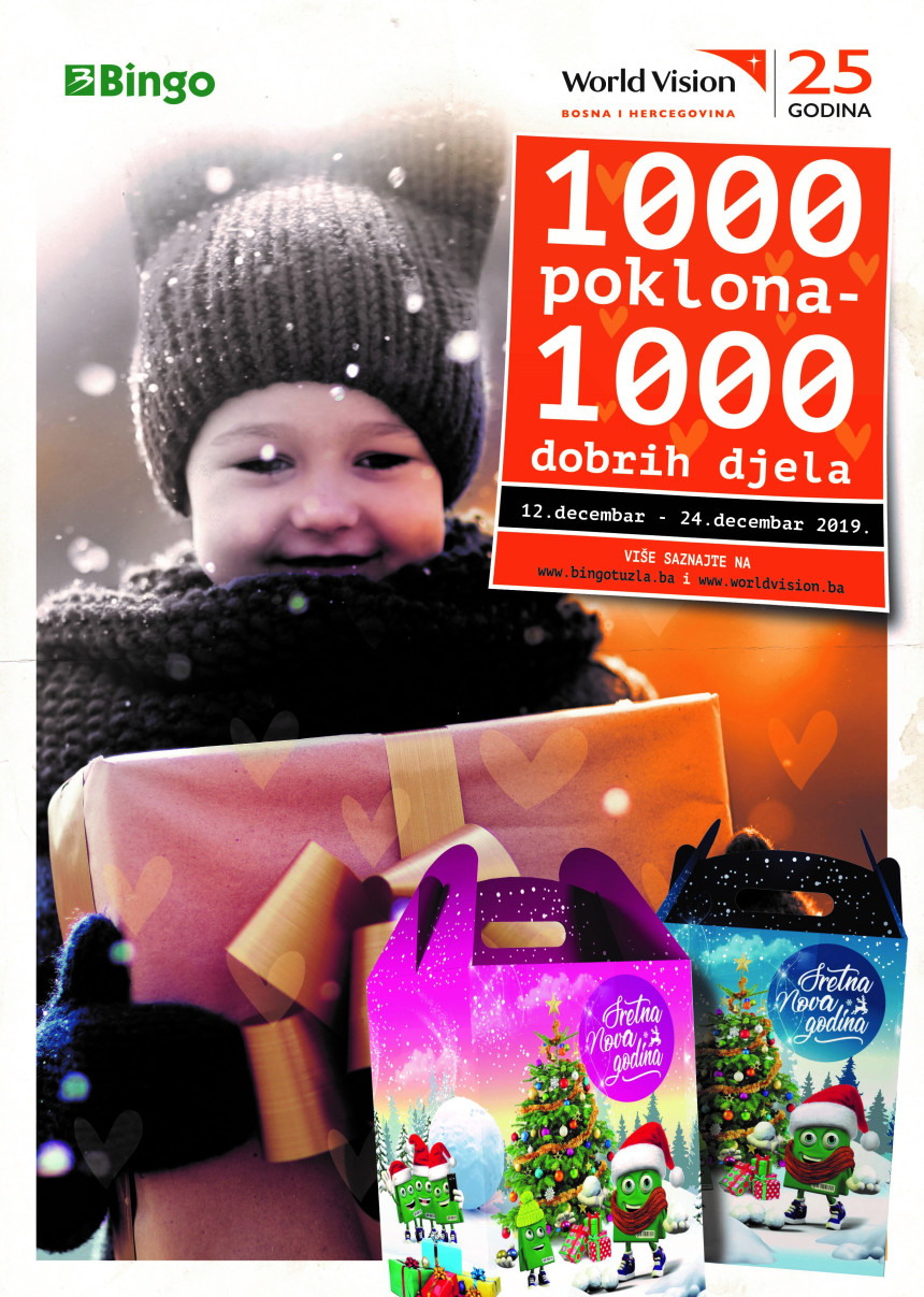 1000 poklona – 1000 dobrih djela!