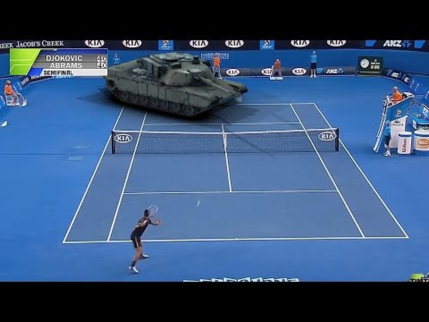 Sjajan video! Novak pobjedio tenk!