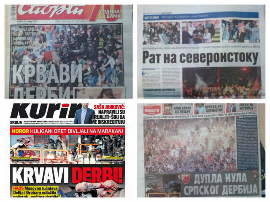 Како је српска штампа видјела дјешавања на Дербију...?