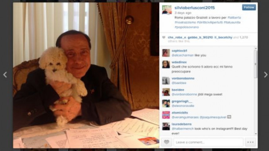 Bivši premijer Italije Silvio na Instagramu