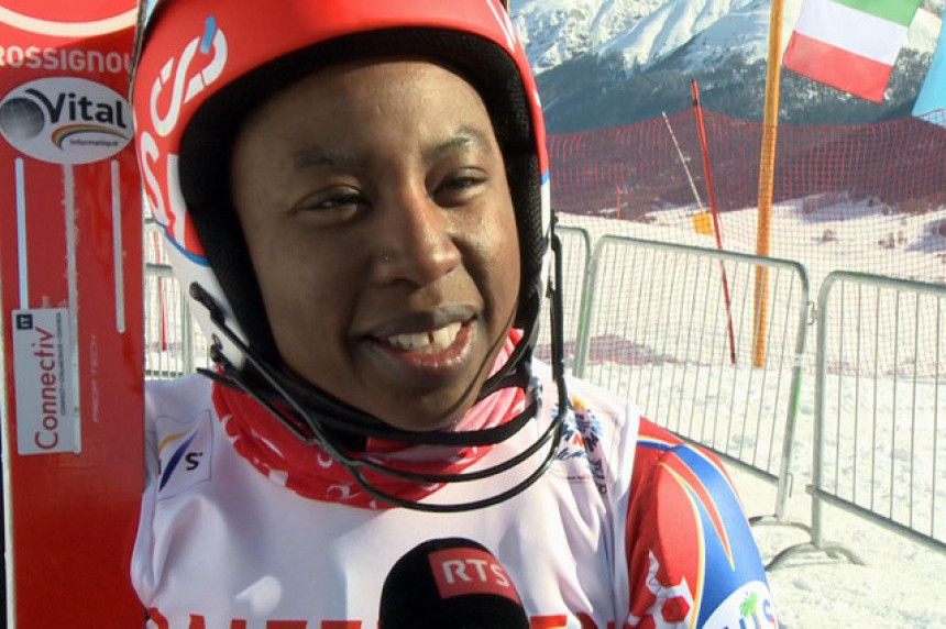Video: Hit na SP u skijanju! Ovako je policajka sa Haitija završila skijašku trku...