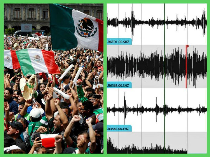 Zemljotres u Meksiku poslije gola Lozana! Ali, pravi!