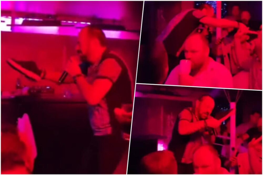 Mile Kitić imitira Desingericu udara ljude patikom u glavu!