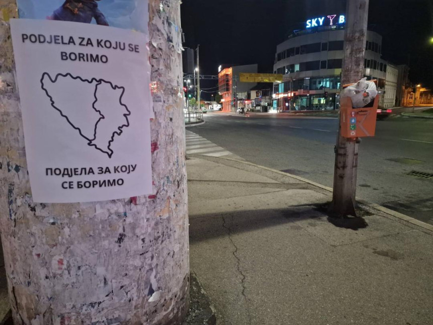 Pojavili se plakati sa iscrtanom novom granicom podjele BiH