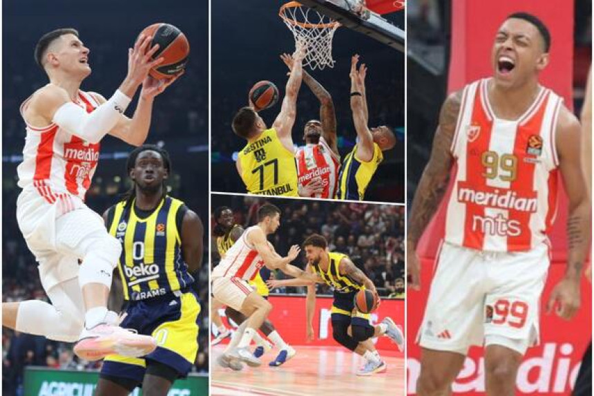 Zvezda pregazila Fenerbahče, treća pobjeda u Evroligi