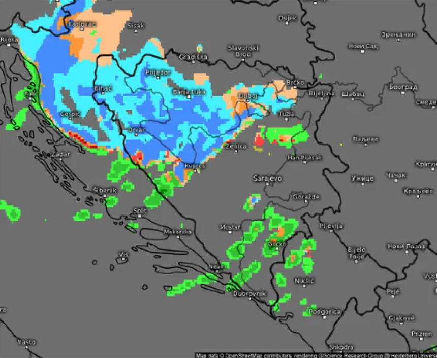 Temperature u BiH će večeras pasti i za 20 stepeni