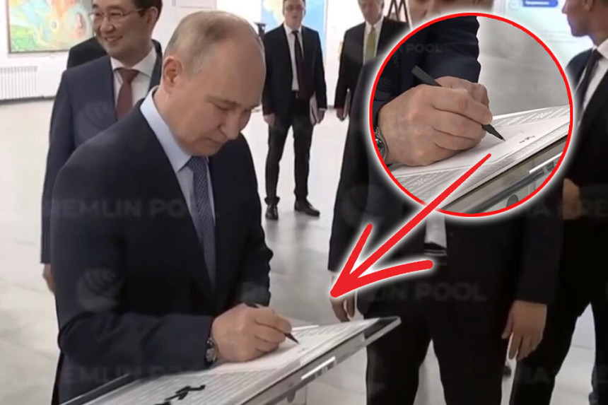 Putin, neposlušna olovka i hitro obezbjeđenje (VIDEO)