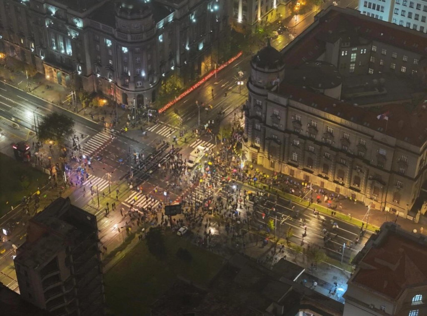 Protest u Beogradu zbog tragedije u Novom Sadu