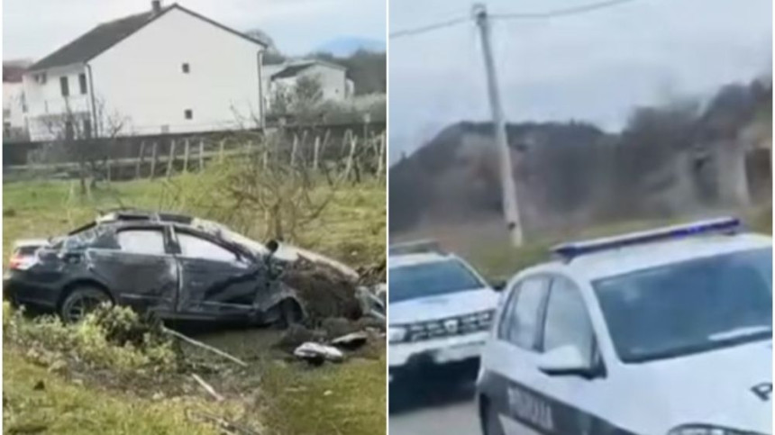 Filmska potjera u Hercegovini: Auto slupan, vozača nema