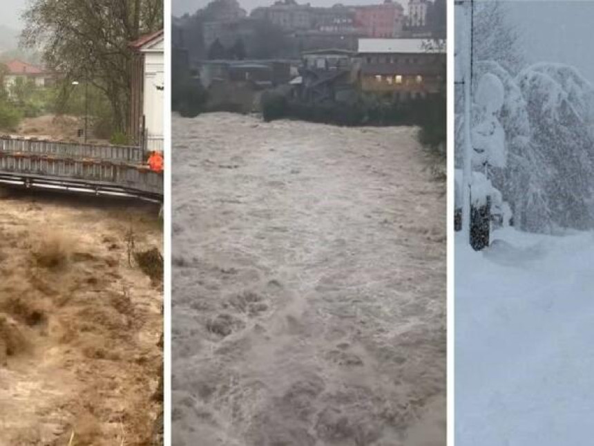Poplave u Italiji i Švajcarskoj, mećava na Alpama (VIDEO)