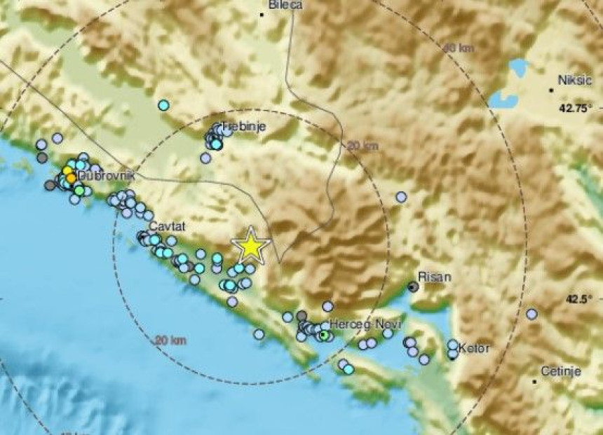 Zemljotres jačine 3,6 stepeni pogodio Hercegovinu