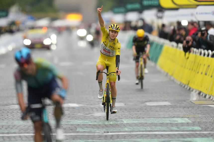 Slovenac Tadej Pogačar četvrti put osvojio Tur d`frans