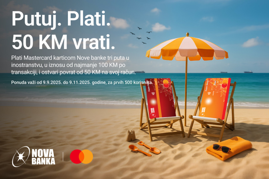 Bezgotovinska plaćanja u inostranstvu donose 50 KM nazad