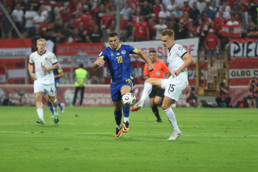Fudbaleri BiH poraženi od Austrije rezultatom 1:2