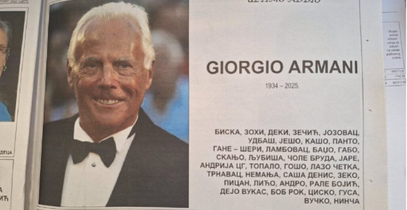 Čačanski šaneri objavili čitulju za Armanija u novinama