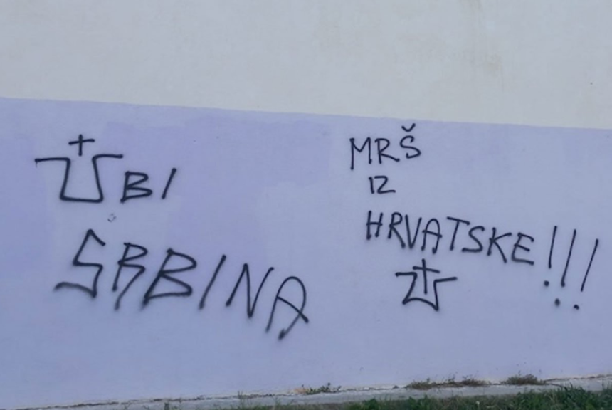 U Splitu osvanuli grafiti s porukama mržnje Srbima