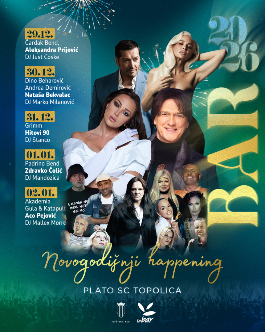 Regionalne zvezde u Baru za Novu godinu i reprizu