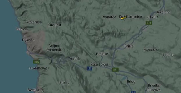 Turski avion koji je pao u Hrvatskoj nađen u plamenu