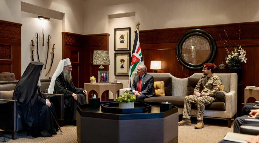 Partrijarh Porfirije u Jordanu sa jordanskim kraljem i patrijarsima Jovanom i Teofilom