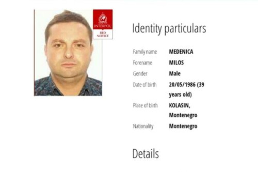 Interpol objavio crvenu potjernicu za Medenicom