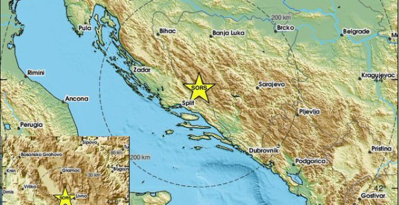 Snažan zemljotres pogodio BiH, osjetio se i u Dalmaciji