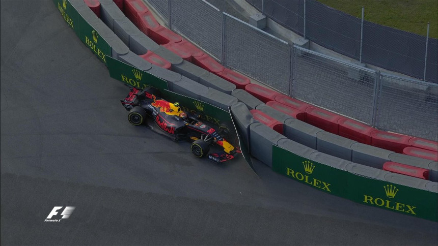 F1: Ferstapen dominirao, pa se zakucao u zid u Bakuu!